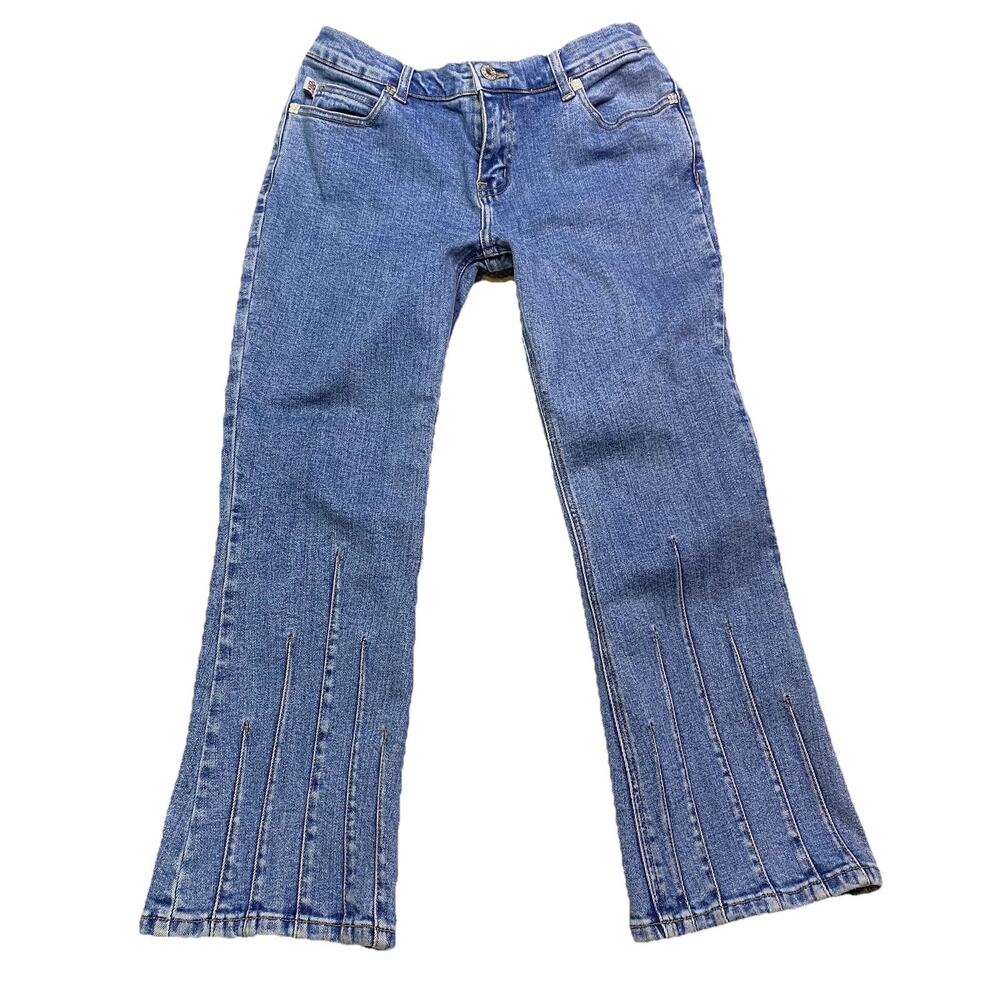 Vintage Y2K Early 2000s 90s Plugg Cropped Ankle Denim Jeans Low Rise Size 5